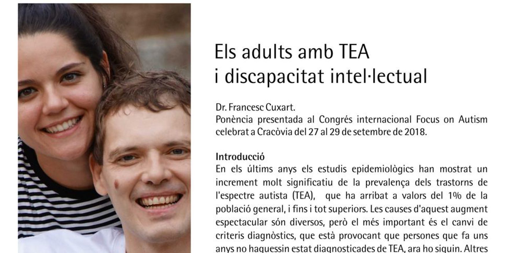 Monografies, nova publicació d’autisme la garriga