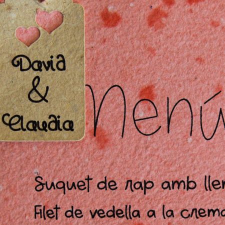 Detall menú per a restaurant